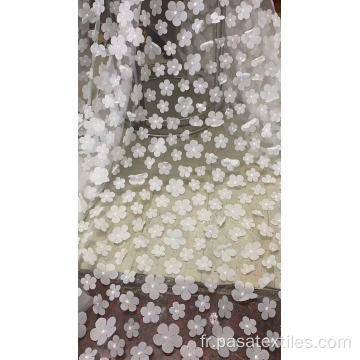 Tissus pakistanais de fleurs 3D broderie lacets français tissus de haute qualité TULLE AFRICAN